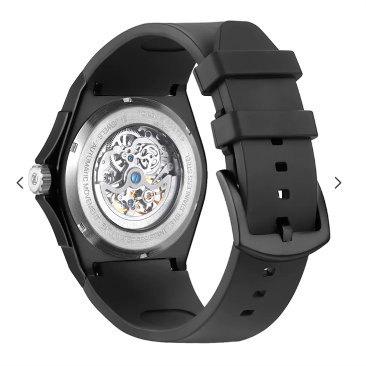 Stainless Steel Skeleton Watch