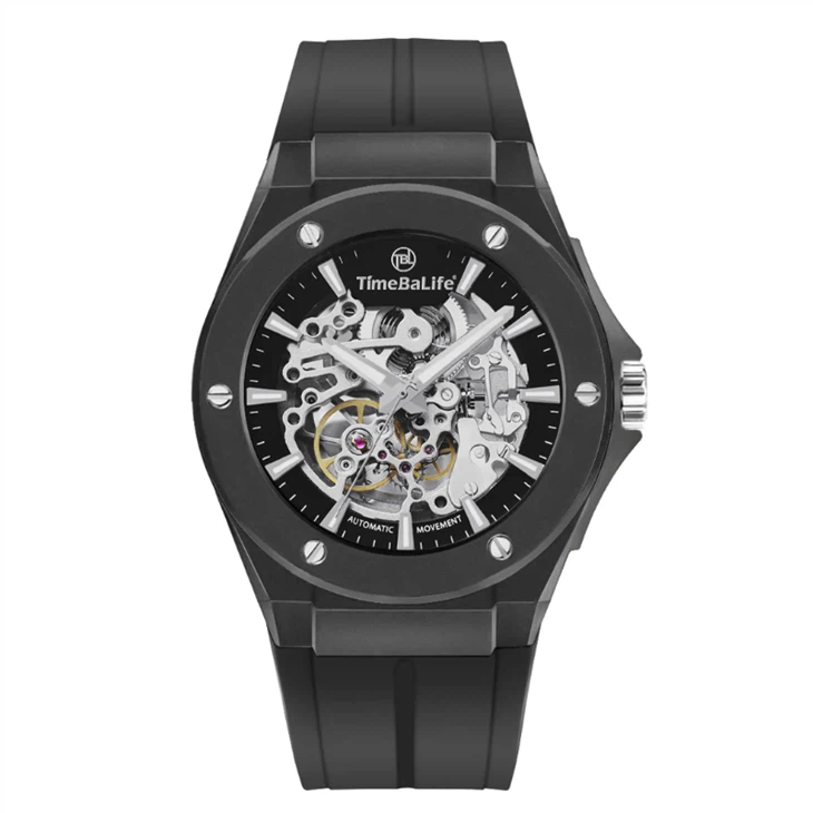 Stainless Steel Skeleton Watch