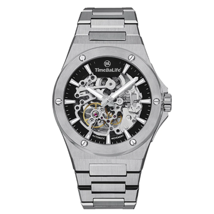 Orologio scheletrato in acciaio inossidabile