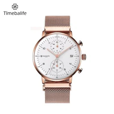 Orologio da donna con cinturino in acciaio con cinturino a fascia